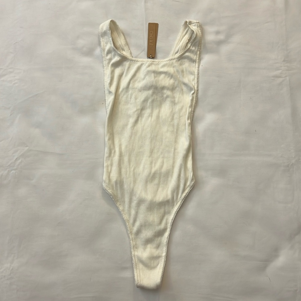 SKIMS COTTON RIB PICOT TANK BODYSUIT